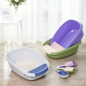 China Factory Wholesale Cat Litter Tray Cat Toilet Box Large Space